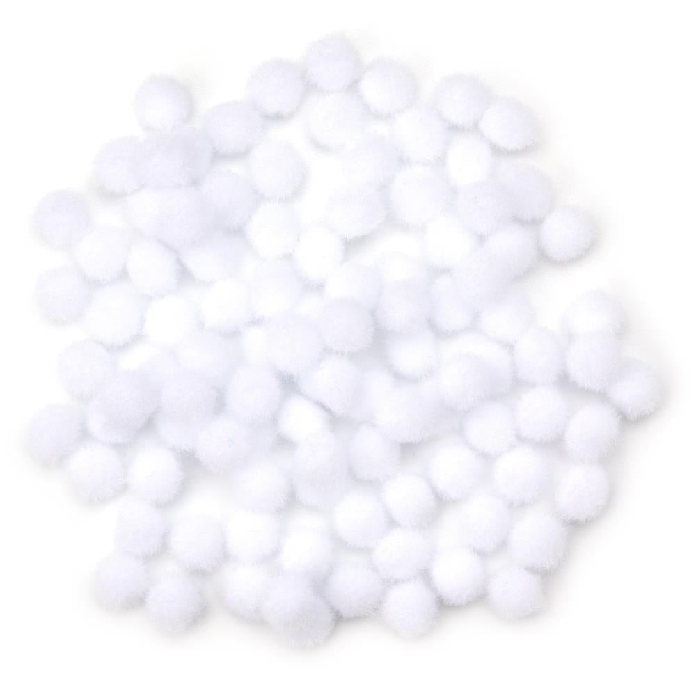 Cousin White Pom Poms 10mm 40000792 samples
