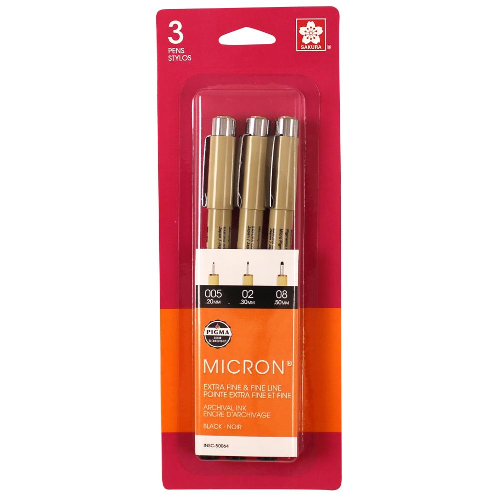 Sakura Pigma Micron Pens Assorted 3 Pack 50064