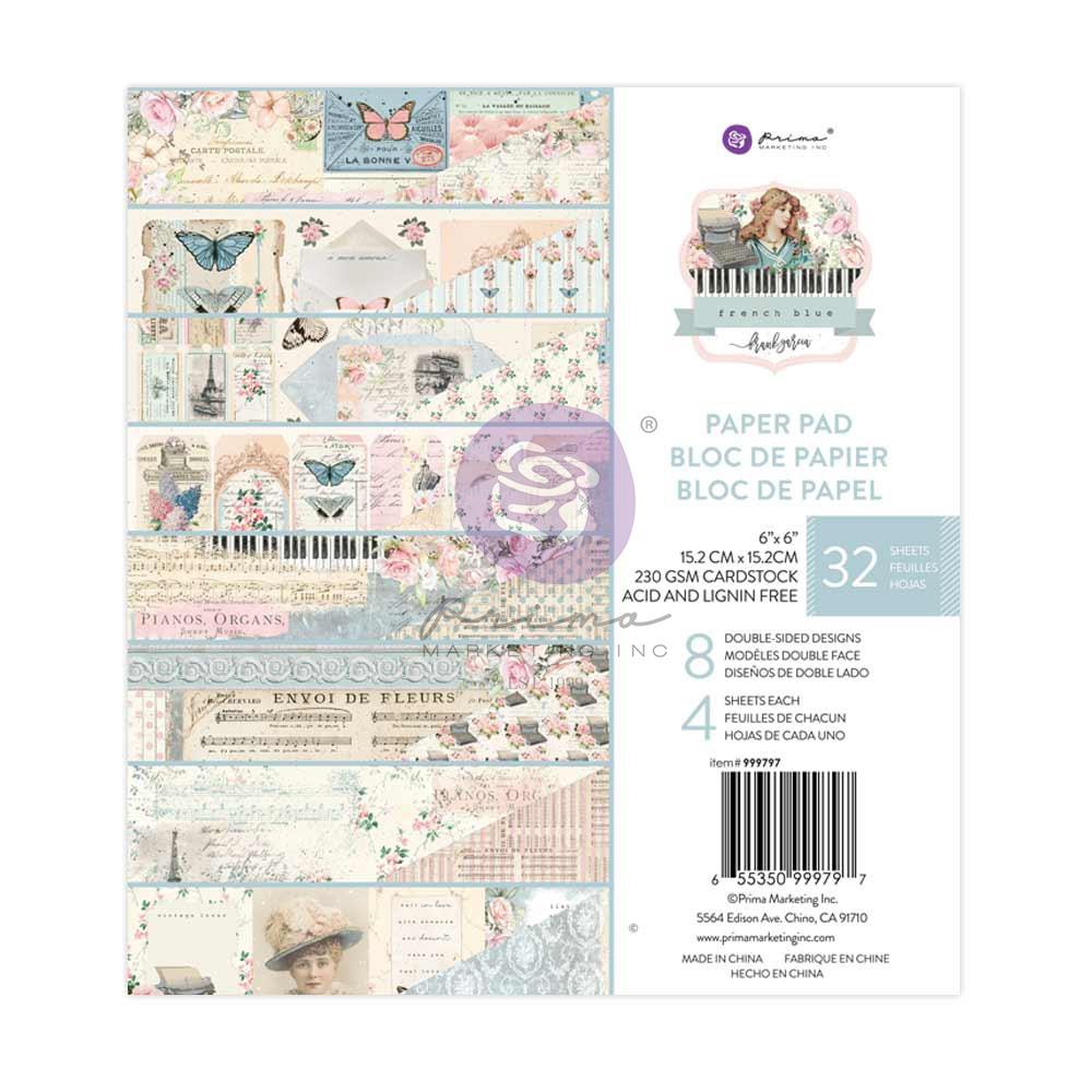 Prima Marketing French Blue 6 x 6 Paper Pad 999797