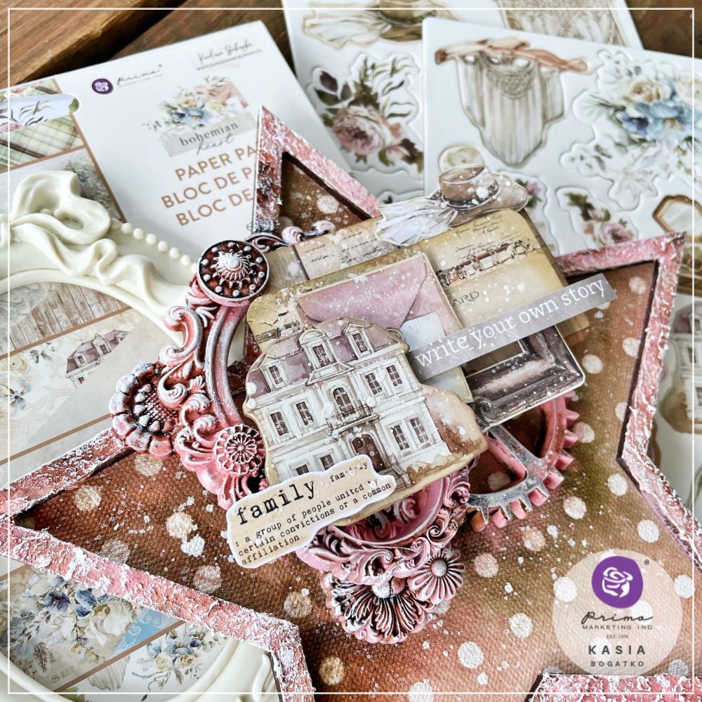 Prima Marketing Bohemian Heart 6 x 6 Paper Pad 664138 Family Multimedia Project