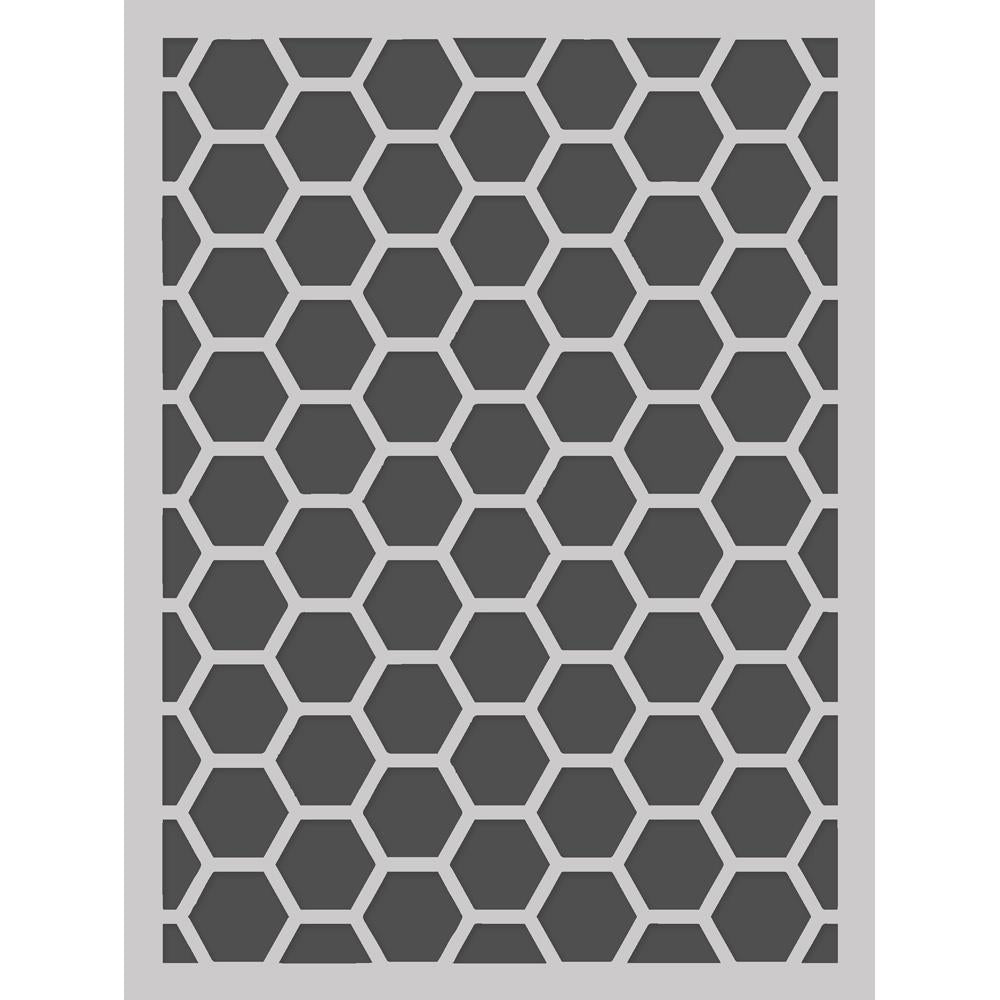 Simple Stories Vintage Spring Garden Honeycomb 6 x 8 Stencil 21737 Detailed Product View