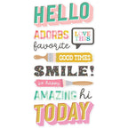 Simple Stories True Colors Foam Stickers 21825 Colorful Sentiments