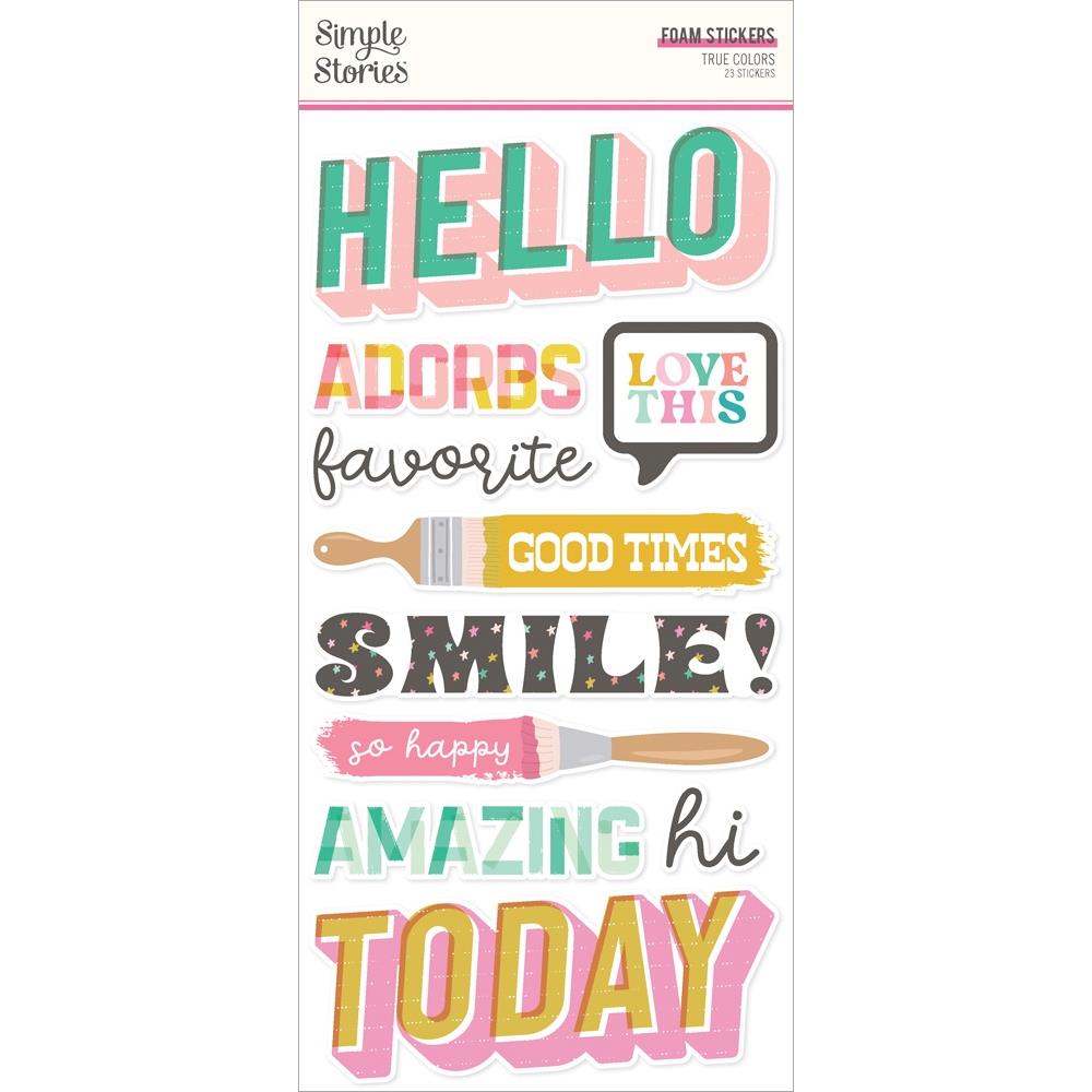Simple Stories True Colors Foam Stickers 21825