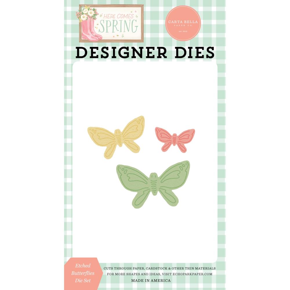 Carta Bella Etched Butterflies Dies cbhcs352040