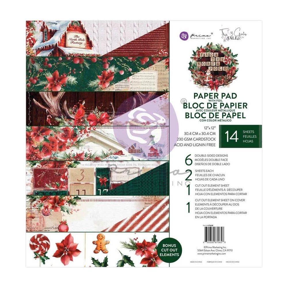 Prima Marketing From the North Pole 12 x 12 Paper Pad 670658
