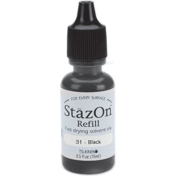 Tsukineko Stazon JET BLACK REFILL Reinker 60316