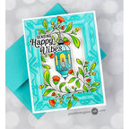 Pinkfresh Studio Lantern Botanicals Clear Stamps 219524 Happy Vibes Card | color-code:ALT04