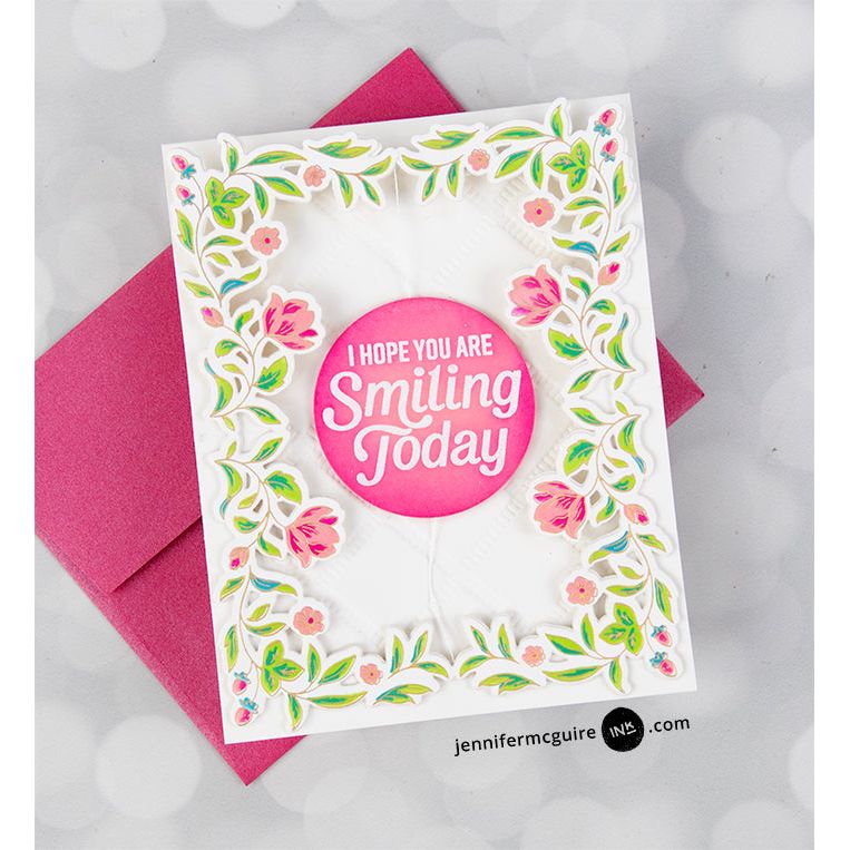 Pinkfresh Studio Making Things Happen Cling Stamps 239124 Smiling Today Card | color-code:ALT03