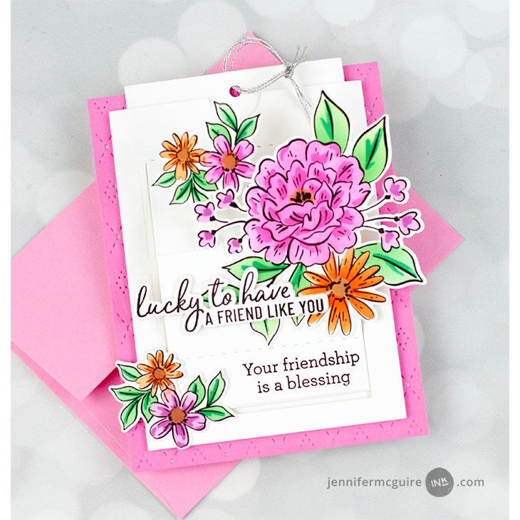 Pinkfresh Studio Dreamy Florals Hot Foil Plate 181522 Cards For Display | color-code:ALT03