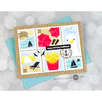 Waffle Flower Postage Collage Beach Days Stencil 421712 happy birthday | color-code:ALT01