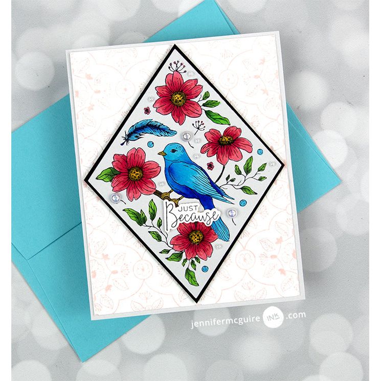 BP-021 Spellbinders BetterPress Floral View Press Plate and Die Set just because | color-code:ALT01
