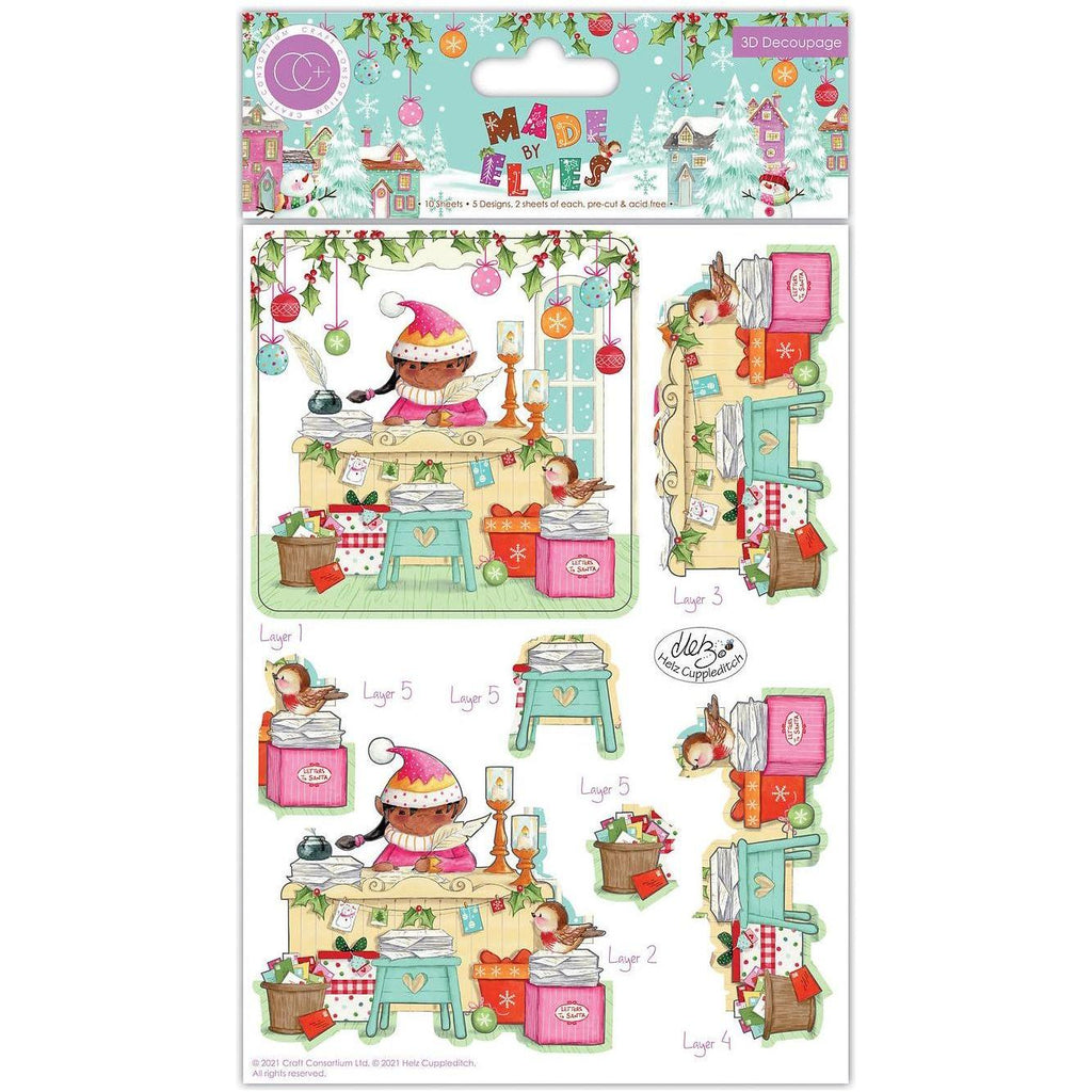 Craft Consortium MADE BY ELVES 3D DECOUPAGE Set CCDPAK008