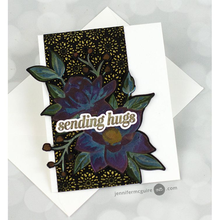 Tim Holtz Distress 8.5 x 11 Black Heavystock Ranger tda79293 Sending Hugs Card | color-code:ALT15