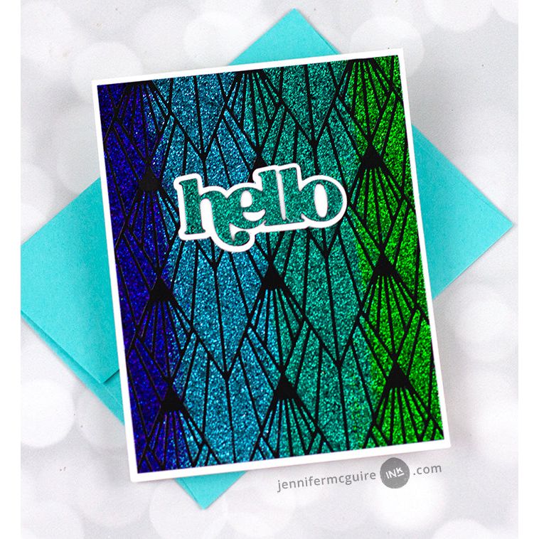 Ranger Simon Hurley Clear Skies Astro Paste hua87052 Sparkly Hello Card | color-code:ALT01