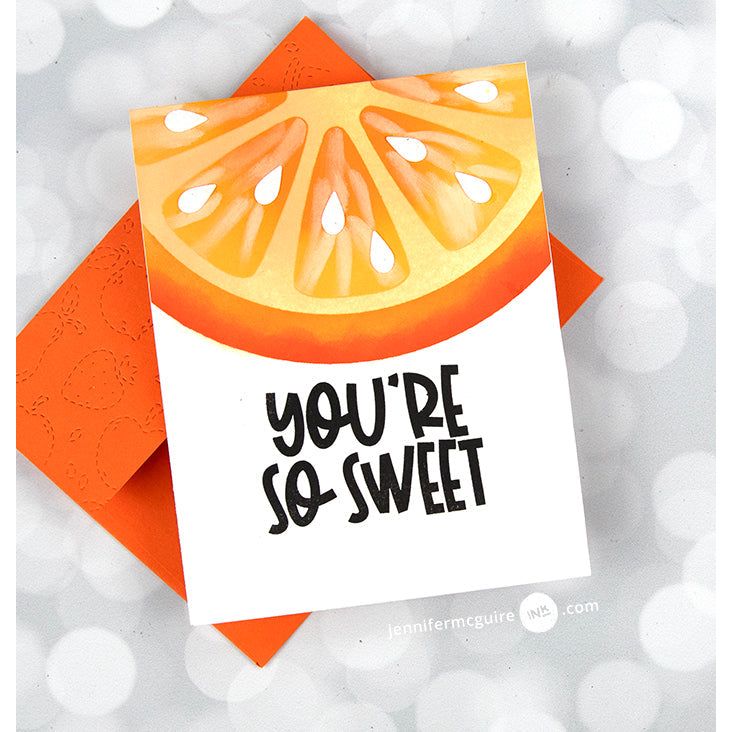 Waffle Flower Fruit Sentiments Clear Stamps 421491 so sweet | color-code:ALT01