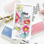 Pinkfresh Studio Nothing But The Best Clear Stamps 190123 Hey Friend Slimline Card