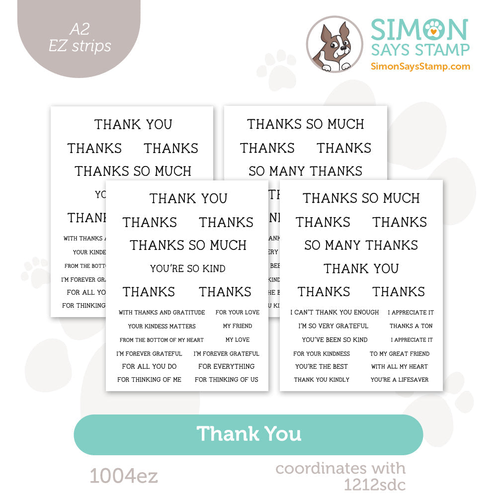 Simon Says Stamp Thank You EZ Strips 1004ez Favorite Things
