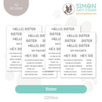 Simon Says Stamp EZ Strips Sister 1009ez You Are My Favorite