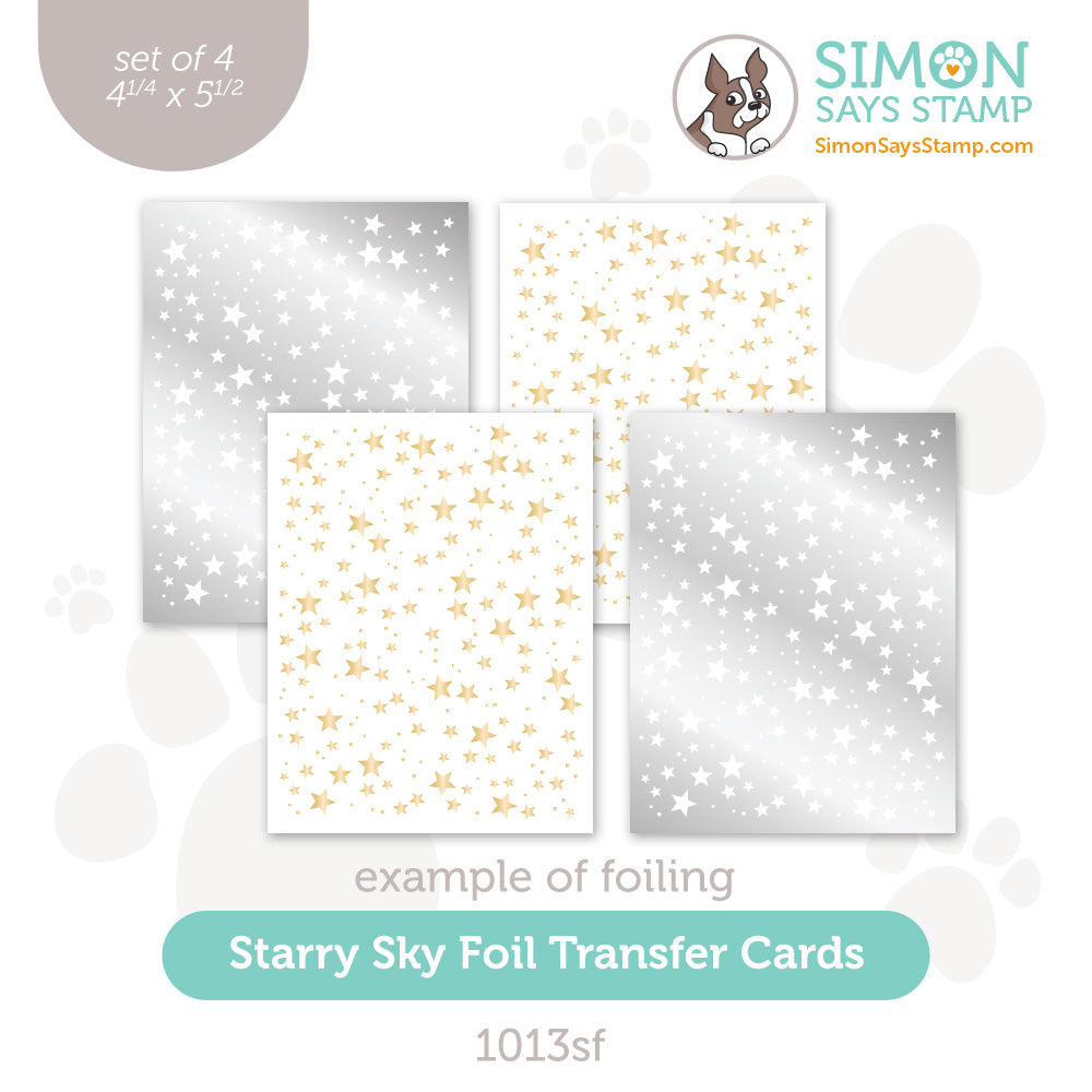 Simon Says Stamp Foil Transfer Cards Starry Sky 1013sf Cheering For You