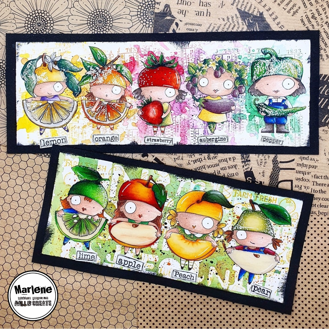 AALL & Create Pepper A7 Clear Stamps 1027 slimline watercolor