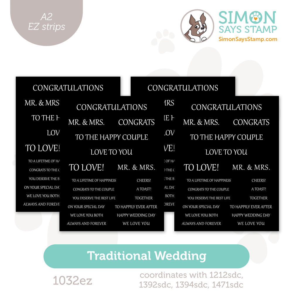 Simon Says Stamp EZ Strips Reverse Traditional Wedding 1032ez Always There