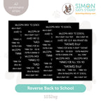 Simon Says Stamp Sentiment Strips Reverse Back to School 1032sg Happy Camper