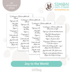 Simon Says Stamp Sentiment Strips Joy To The World 1033sg