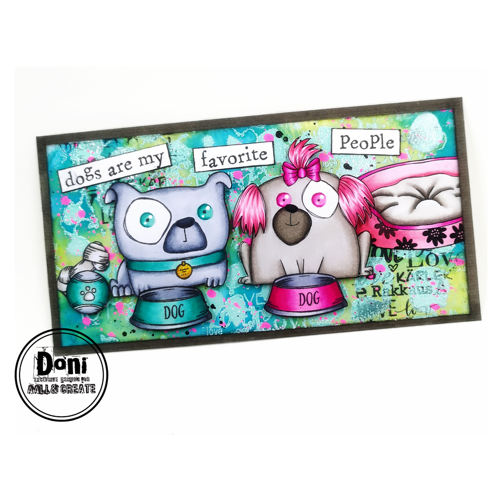 AALL & Create Miss Pinky Doggo A7 Clear Stamps 1036 dogs are my favorite