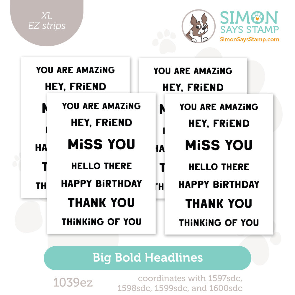 Simon Says Stamp Big Bold Headlines XL EZ Strips 1039ez