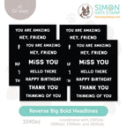 Simon Says Stamp Reverse Big Bold Headlines XL EZ Strips 1040ez