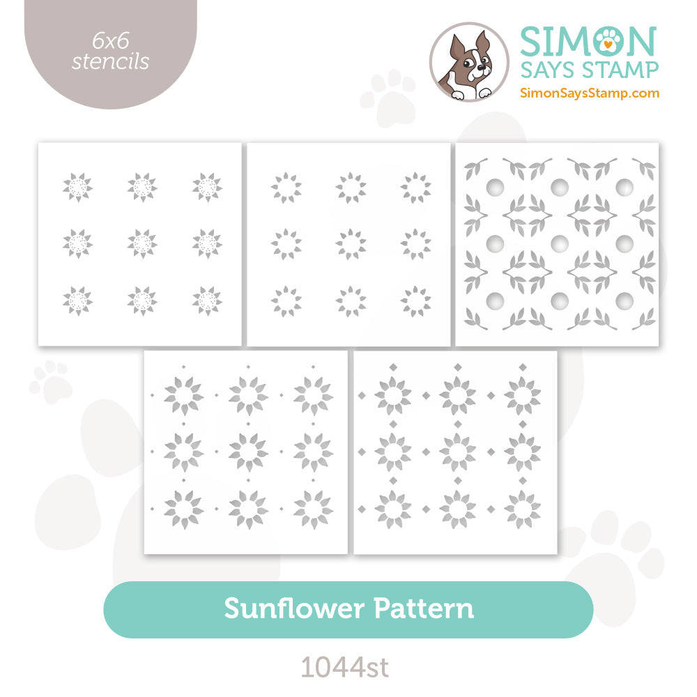Simon Says Stamp Stencils Sunflower Pattern 1044st Cheering for You