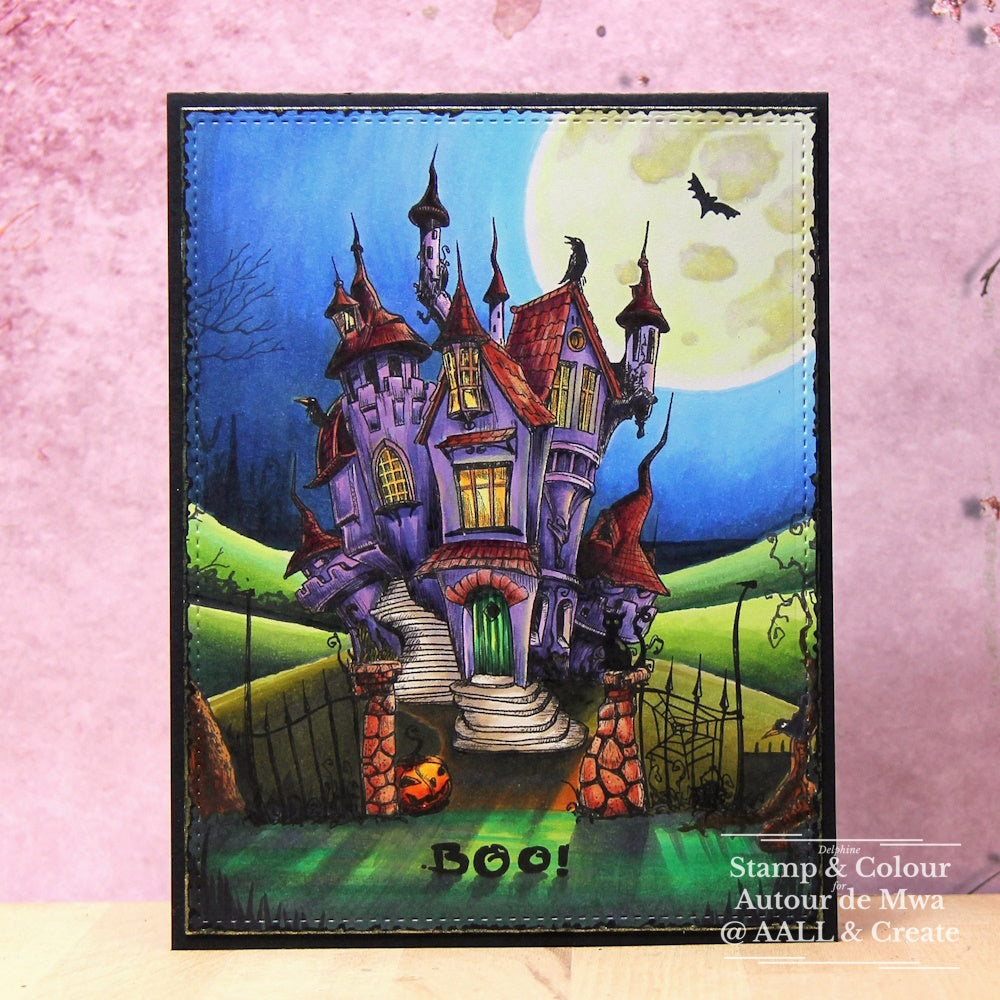 AALL & Create House of Faces A6 Clear Stamps aall1053 Boo house