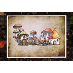 AALL & Create Gnome Wise A6 Clear Stamps 1076 mushrooms