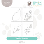 Simon Says Stamp Set of 4 Stencils White Fusion 1077mt Rain or Shine