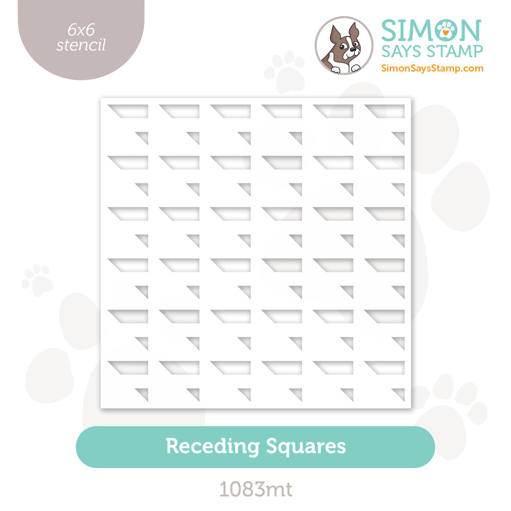 Simon Says Stamp Stencil Receding Squares 1083mt You Are My Favorite