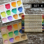 Tim Holtz Distress Watercolor Pencils Set 4 Ranger tdh83580 Color Swatch