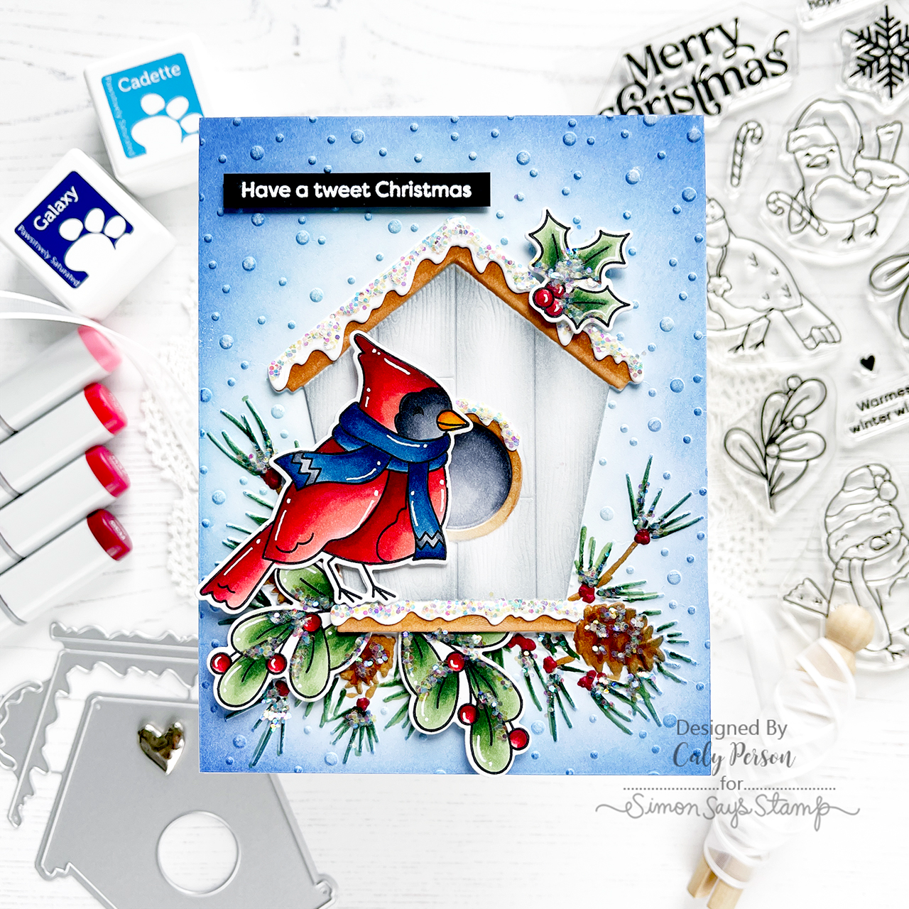 Simon Says Stamps And Dies Season's Tweetings set695st All The Joy Christmas Card | color-code:ALT05