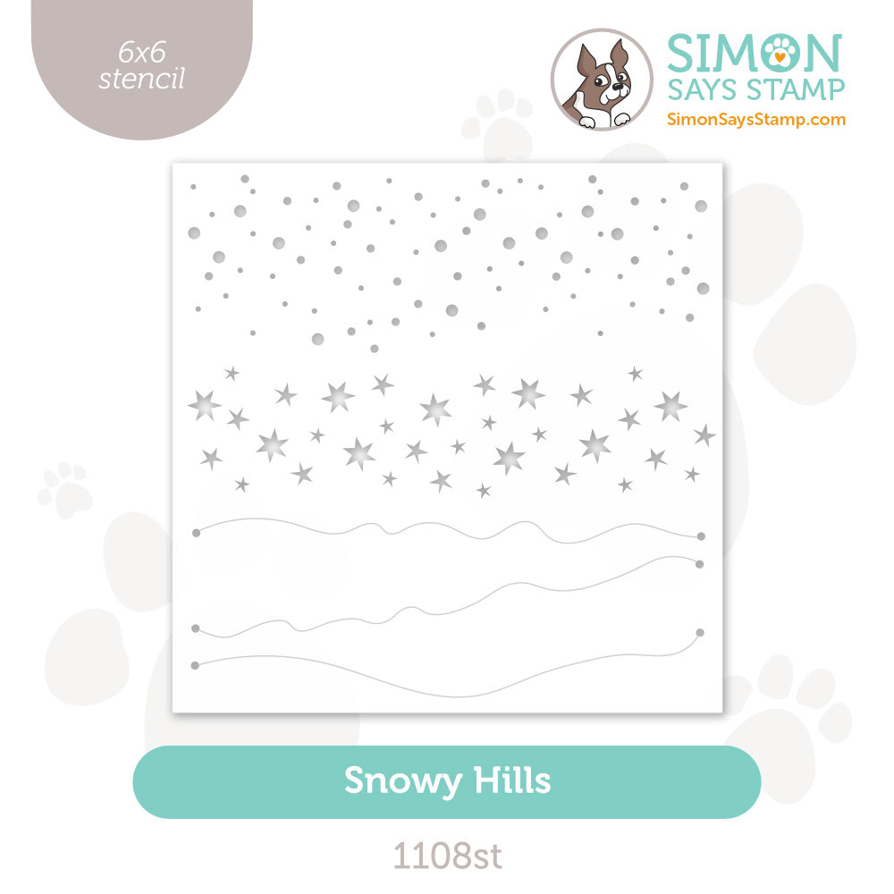 Simon Says Stamp Stencil Snowy Hills 1108st