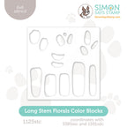 Simon Says Stamp Stencil Long Stem Florals Color Blocks 1125stc