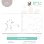 Simon Says Stamp Set of 2 Stencils Firefighter 1126stc Shine On