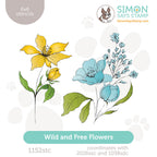 Simon Says Stamp Set of 2 Stencils Wild And Free Flowers 1152stc Always There