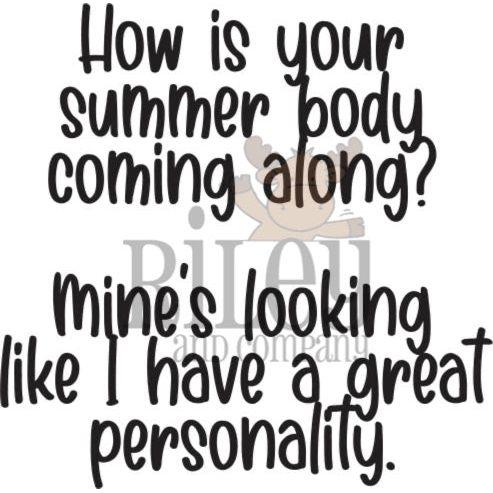 Riley And Company Funny Bones Summer Body Clear Stamp rwd-1247