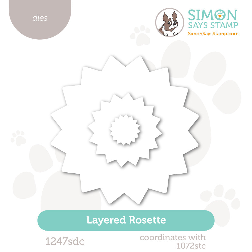 Simon Says Stamp Layered Rosette Wafer Dies 1247sdc