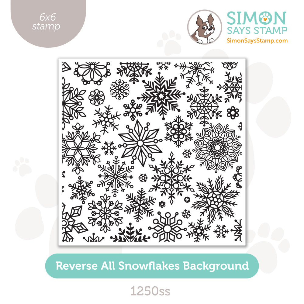 Simon Says Clear Stamp Reverse All Snowflakes Background 1250ss