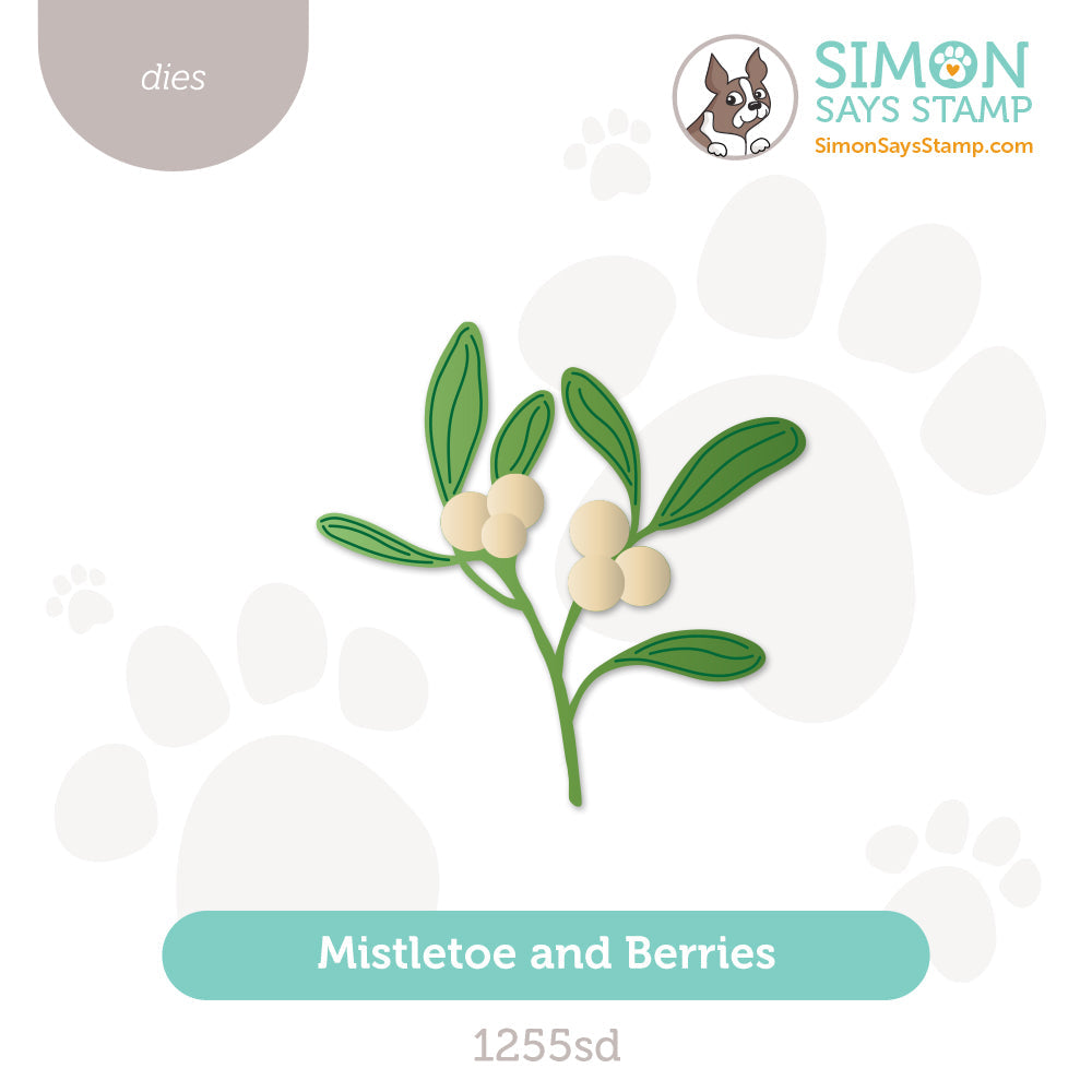 Simon Says Stamp Mistletoe and Berries Wafer Dies 1255sd