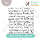 Simon Says Clear Stamp Scripty Birthday Background 1270ss STAMPtember