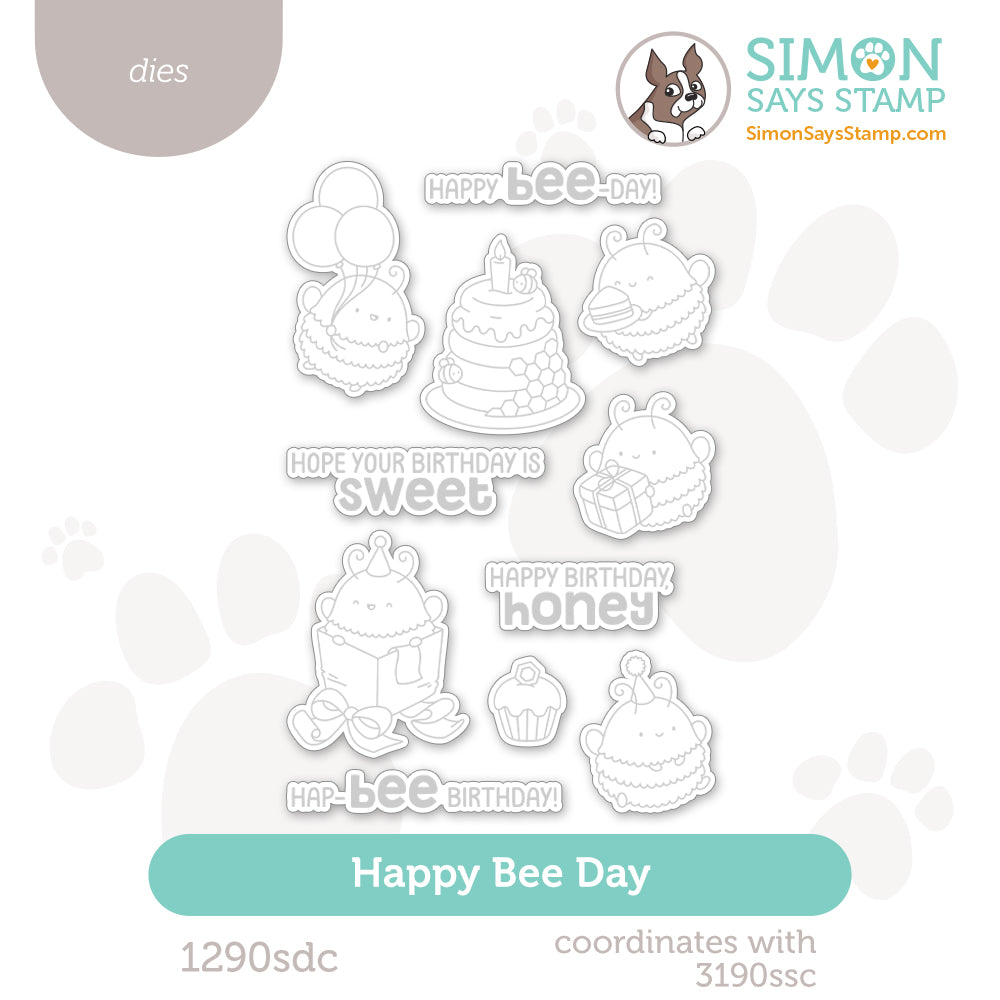 Simon Says Stamp Happy Bee Day Wafer Dies 1290sdc