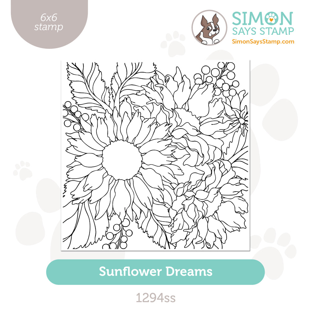 Simon Says Clear Stamp Sunflower Dreams 1294ss STAMPtember