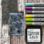 Tim Holtz Distress Ink Pad PICKET FENCE Ranger TIM40781 Floral Holiday Card | color-code:ALT01