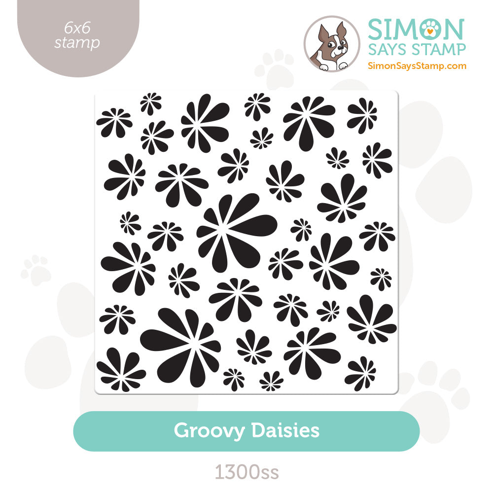 Simon Says Clear Stamp Groovy Daisies 1300ss Beautiful Moments